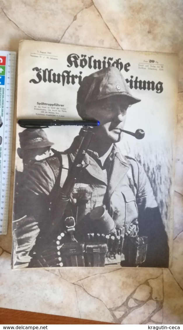 1943 WWII WW2 Kölnische Illustrierte Zeitung NAZI GERMANY ARMY MAGAZINE MILITARY DEUTSCH ZEITSCHRIFT BURMA THAILAND USA - Polizie & Militari