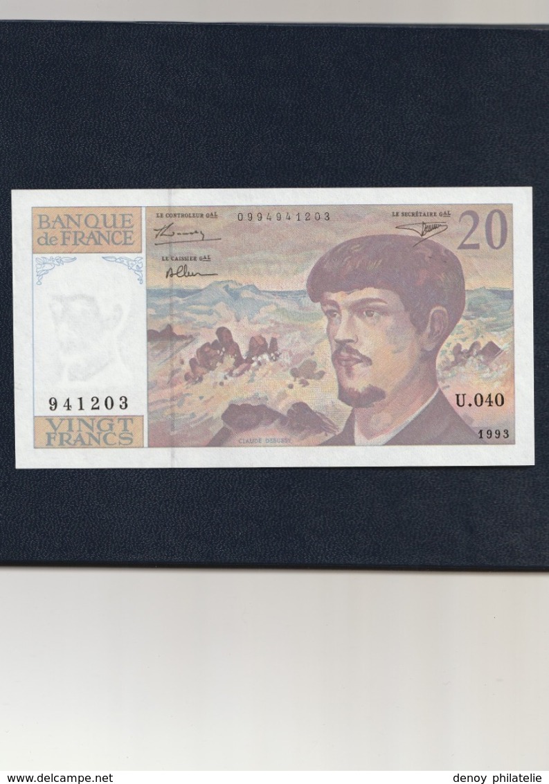 France Billet De 20 Francs 1993 Alphabet 40 Neuf - 20 F 1980-1997 ''Debussy''