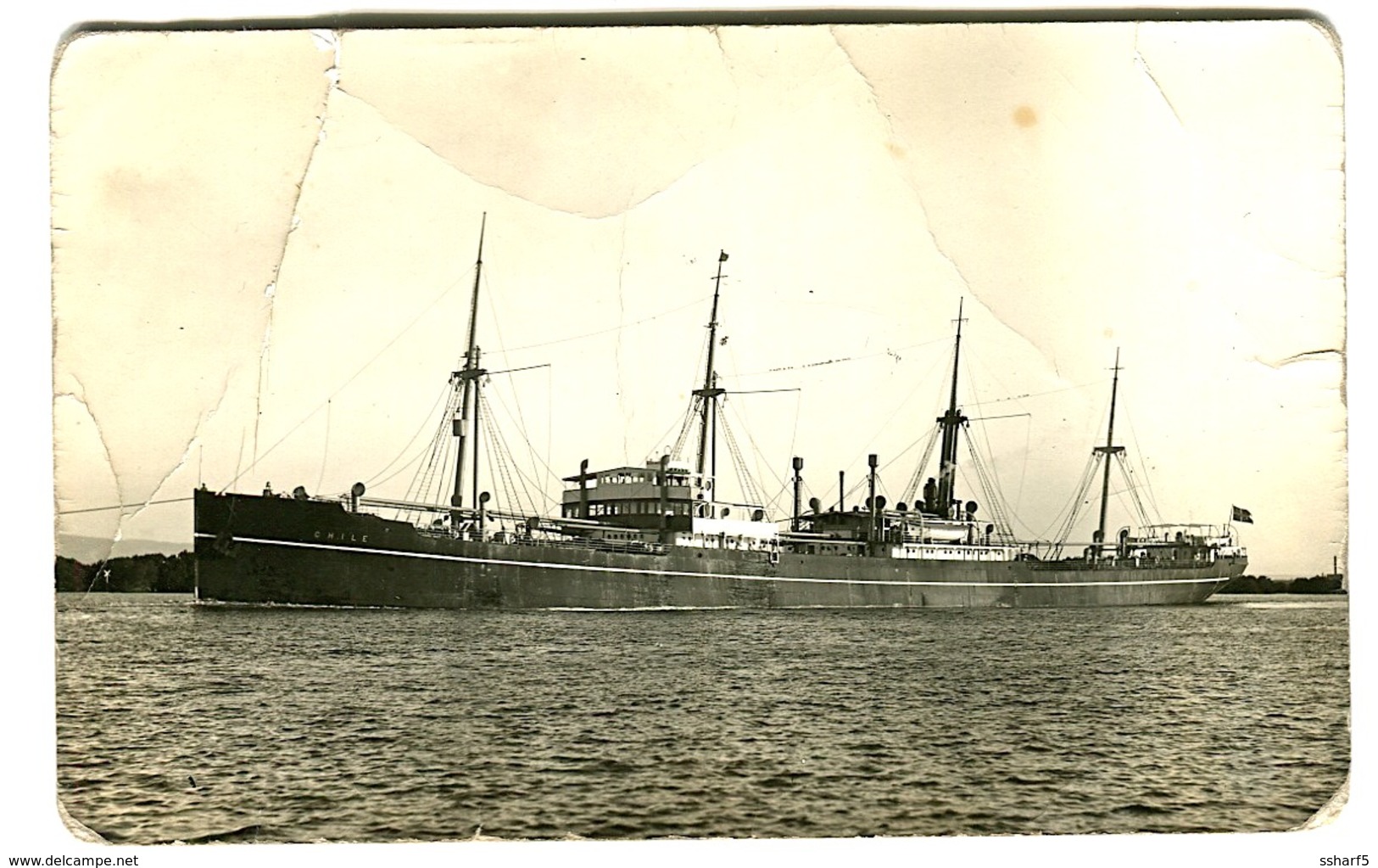 Cargo Ship CHILE Photo Postcard C. 1910 - Commercio