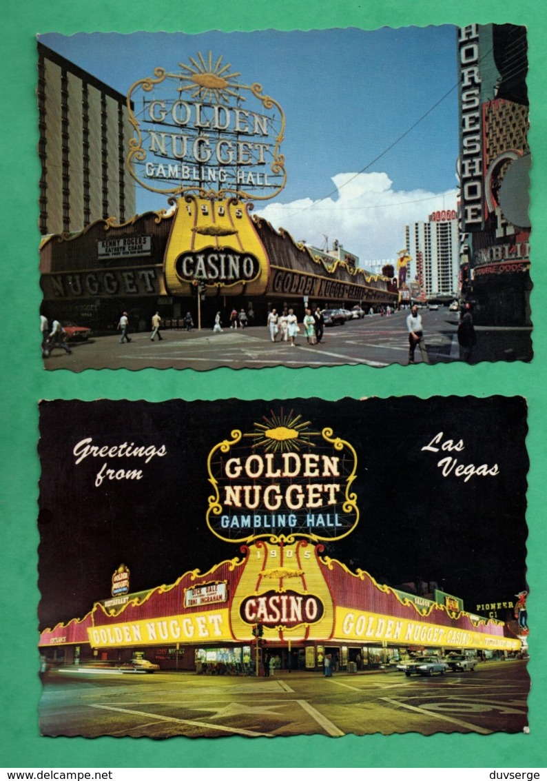 United States NV Nevada Las Vegas  Oldest Casino " The Golden Nugget " ( 2 Post Cards ) - Las Vegas