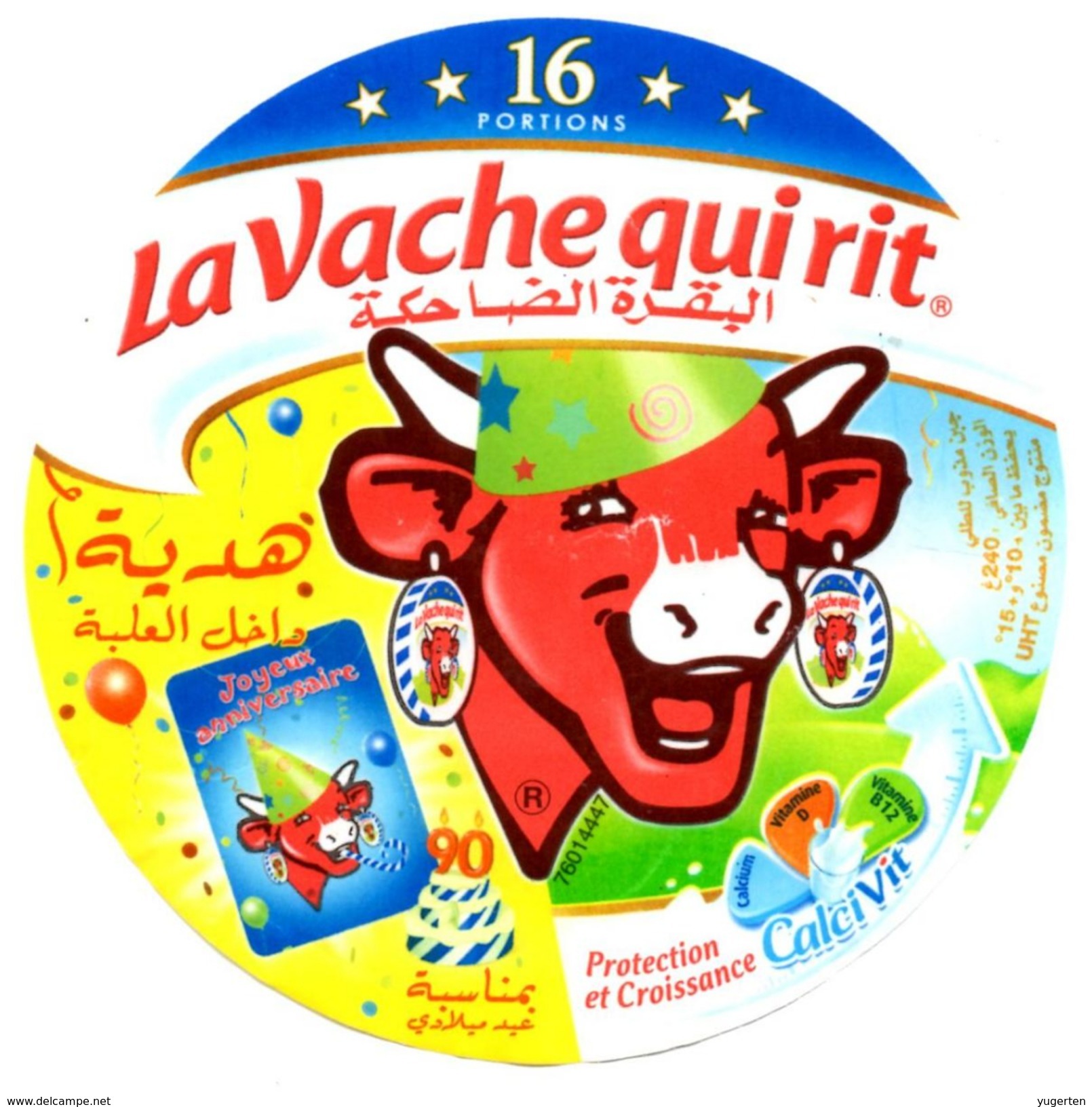 ETIQUETTE FROMAGE LABEL CHEESE "La Vache Qui Rit" RARE 90th Anniversary Magnets Queso Formaggio Kaas 16 Portions - Fromage