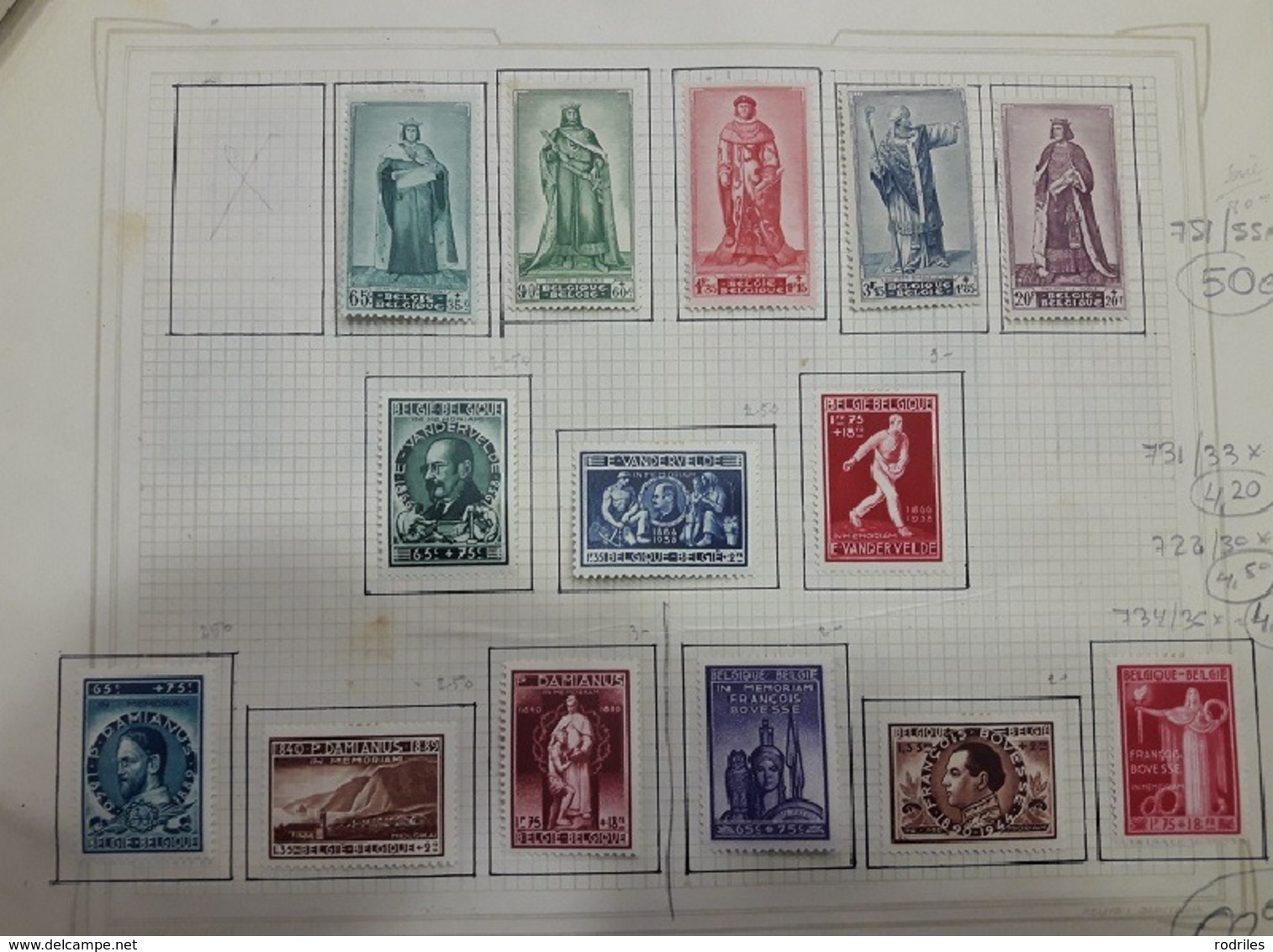 BÉLGICA.  RESTO DE COLECCIÓN. - Unused Stamps