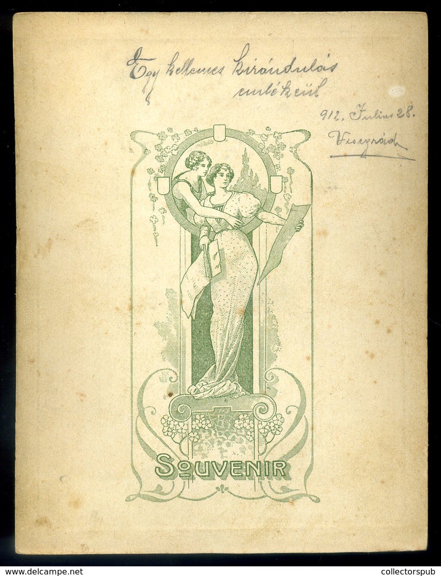 VISEGRÁD 1912. Kirándulás, Színezett Fotó  13*10 Cm - Otros & Sin Clasificación