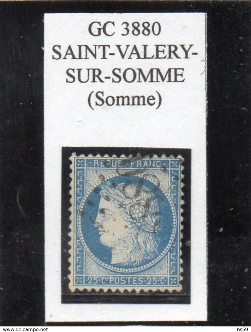 Somme - N° 60A Obl GC 3880 Saint-Valéry-sur-Somme - 1871-1875 Cérès