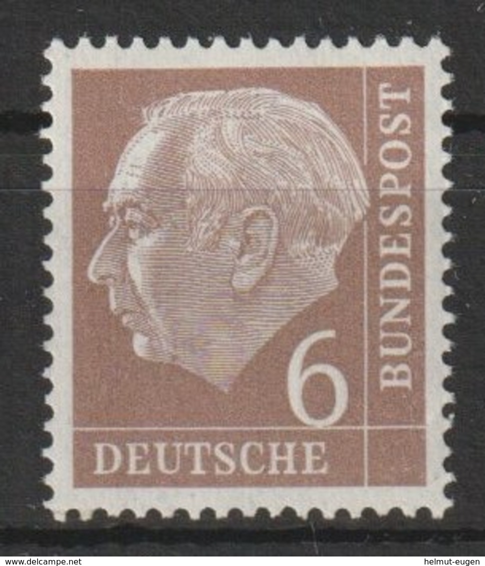 MiNr. 180 Xw Deutschland Bundesrepublik Deutschland 1954, 31. Jan. Freimarken: Bundespräsident Theodor Heuss - Ungebraucht