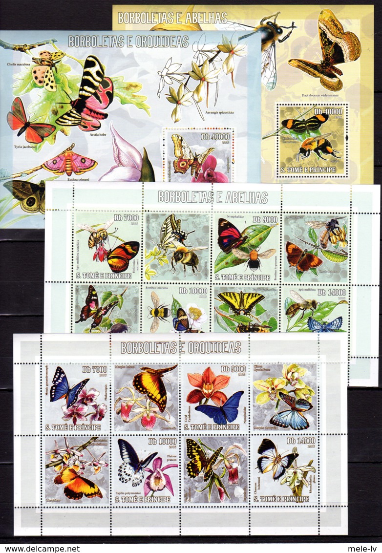 San Tome 2006 Butterflies MNH Mi. 2599-06 Bl.508-09 --(I-19) - Butterflies