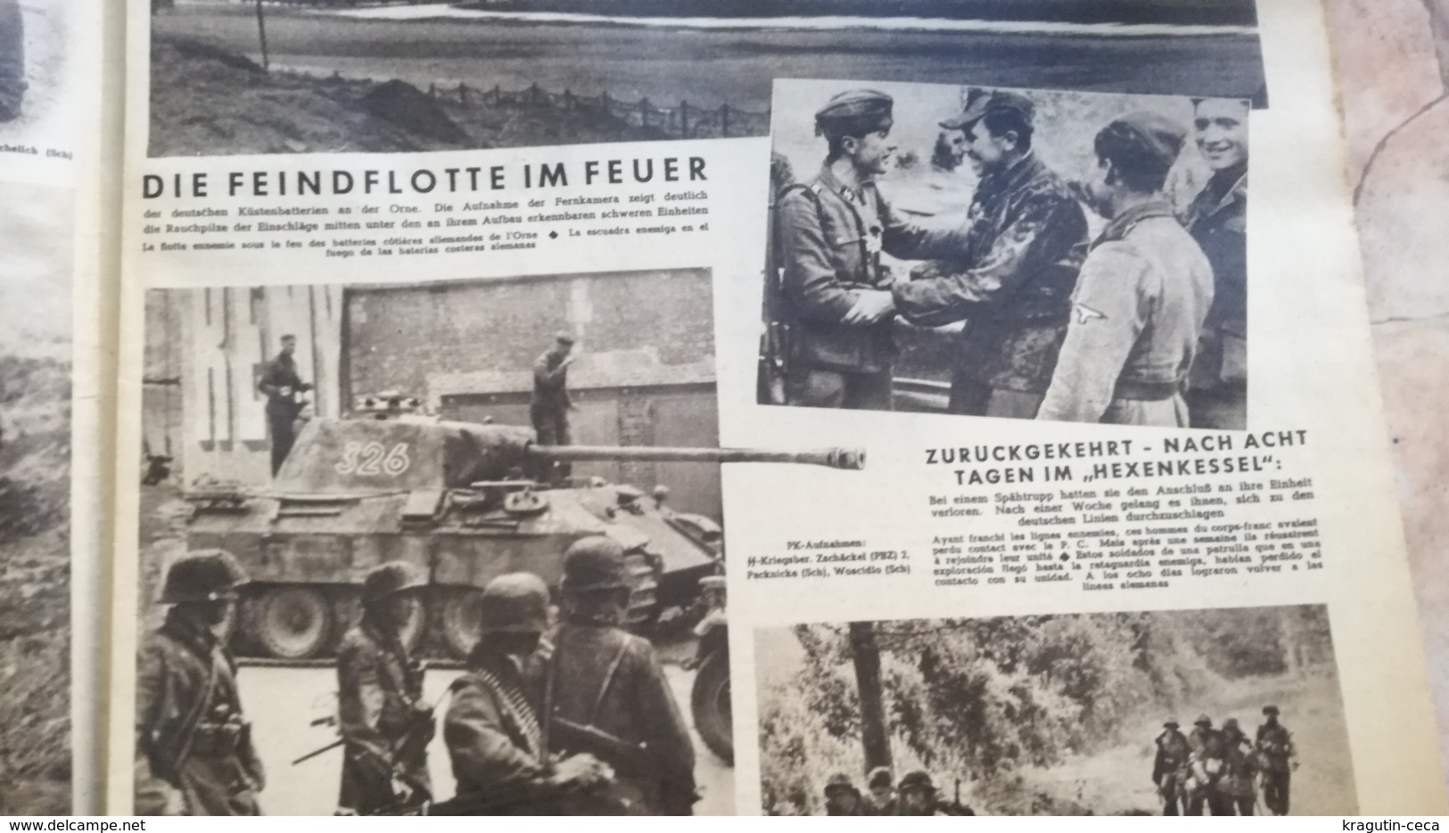 1944 WWII WW2 Kölnische Illustrierte Zeitung NAZI GERMANY ARMY MAGAZINE MILITARY DEUTSCH LOKFÜHRER DES PANZERZUGS TRAIN