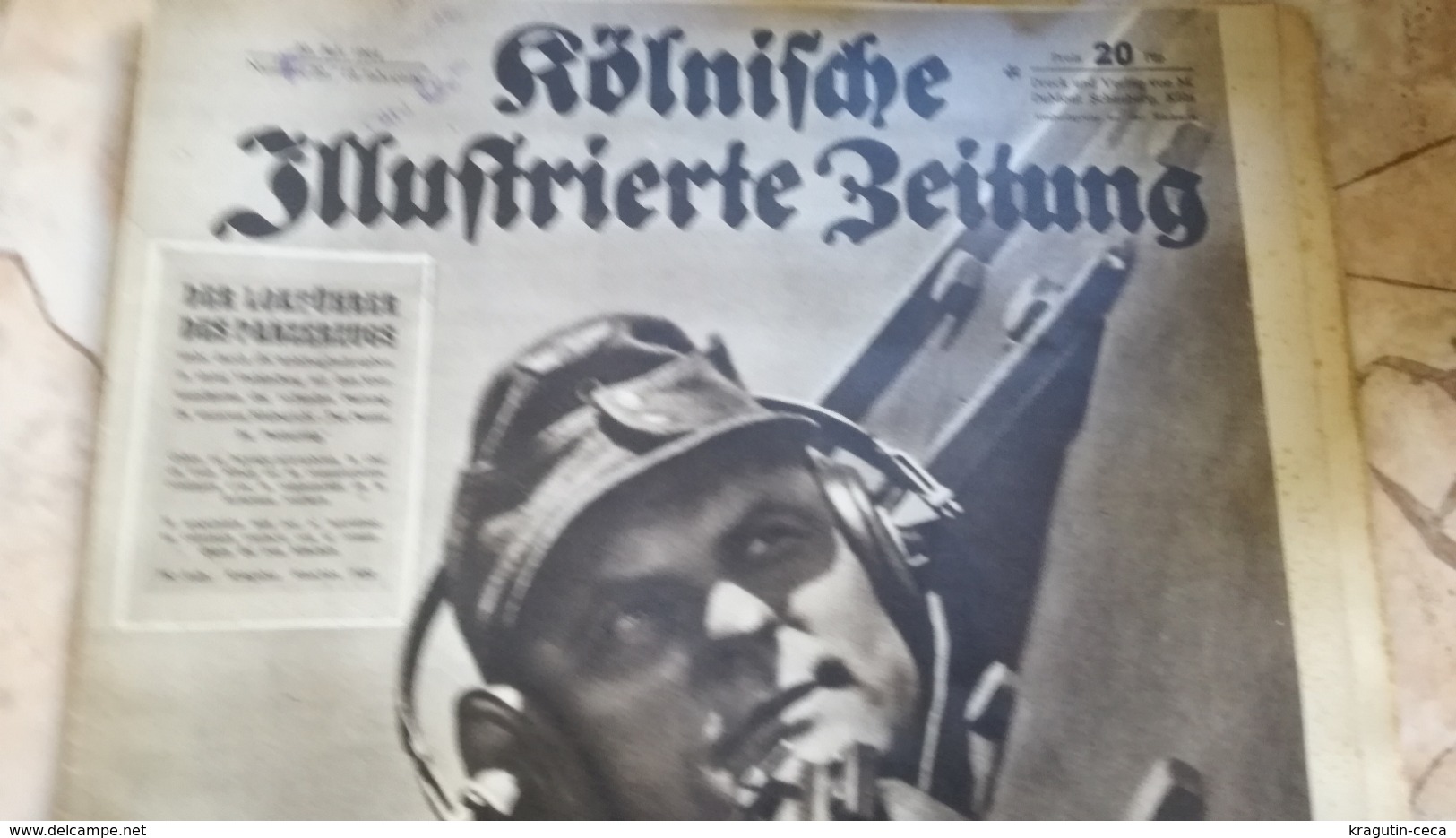 1944 WWII WW2 Kölnische Illustrierte Zeitung NAZI GERMANY ARMY MAGAZINE MILITARY DEUTSCH LOKFÜHRER DES PANZERZUGS TRAIN