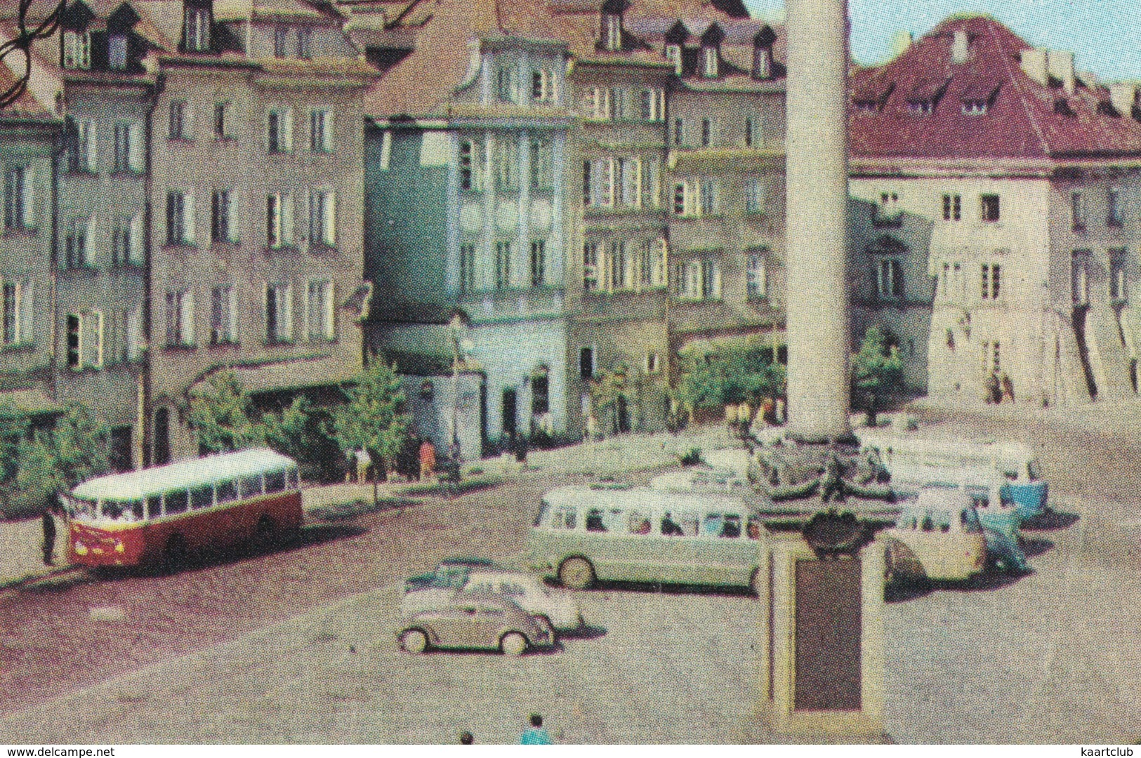 Warszawa: VW 1200 KÄFER/COX, GAZ-VOLGA M21, FSO 126P, 5x AUTOBUS/COACH - Plac Zamkowy - (Poland) - Toerisme