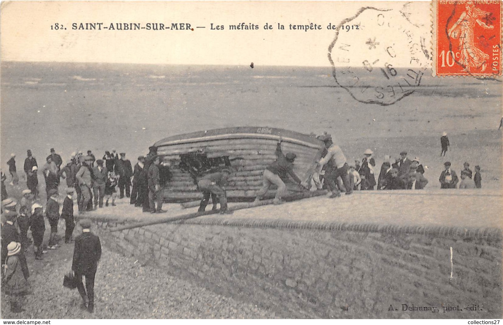 14-SAINT-AUBIN- SUR-MER- LES MEFAITS DE LA TEMPÊTE DE 1912 - Saint Aubin