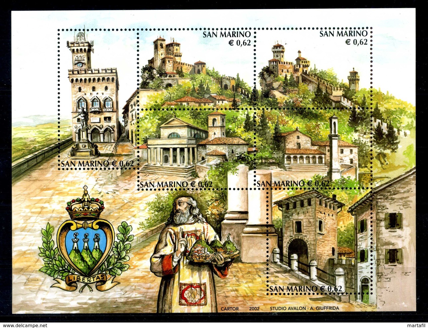 2002 SAN MARINO BF68 MNH ** - Blokken & Velletjes