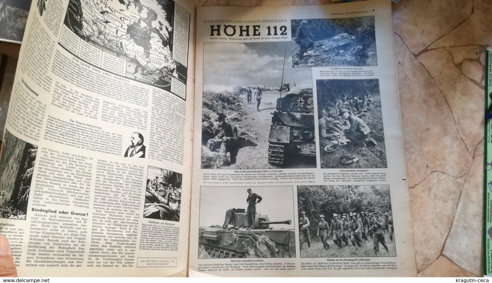 1944 WWII WW2 HAMBURGER ILLUSTRIERTE Zeitung NAZI GERMANY ARMY MAGAZINE MILITARY DEUTSCHE U-BOOT HOHE 112