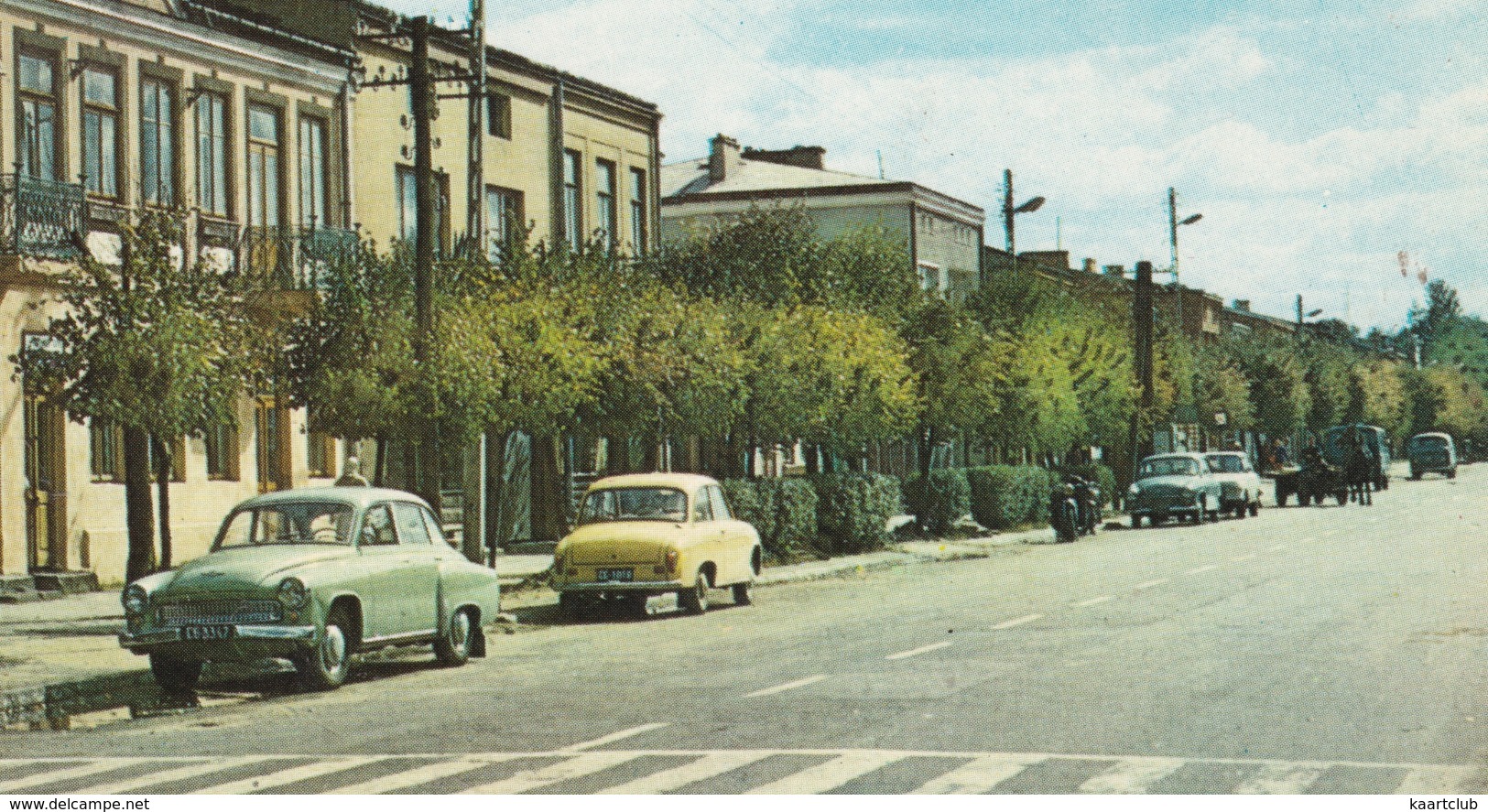 Bialobrzegi: WARTBURG 311, FSO SYRENA 100, MOTORCYCLE - Ulica Krakowska - (Poland) - Passenger Cars