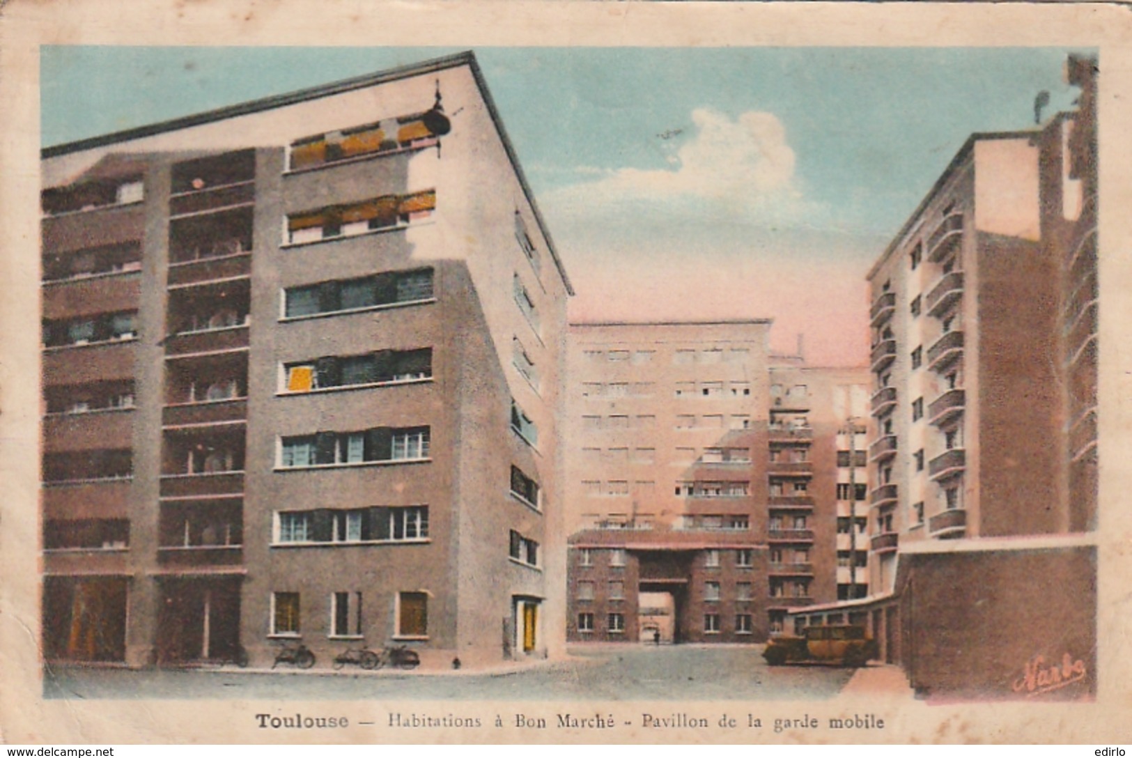 *** 31  *** RARE  -- TOULOUSE  Habitations Bon Marché Pavillon De La Garde Mobile Petites Taches écrite - Toulouse