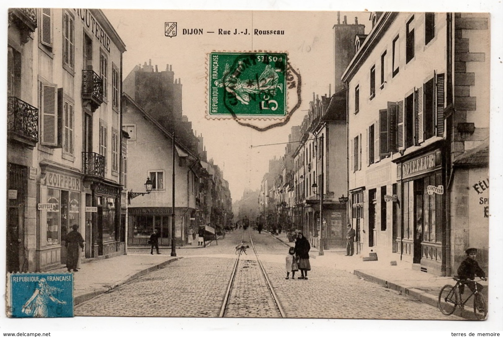 Dijon : Rue Jean-Jacques Rousseau (Edit. RG Dijon) - Dijon