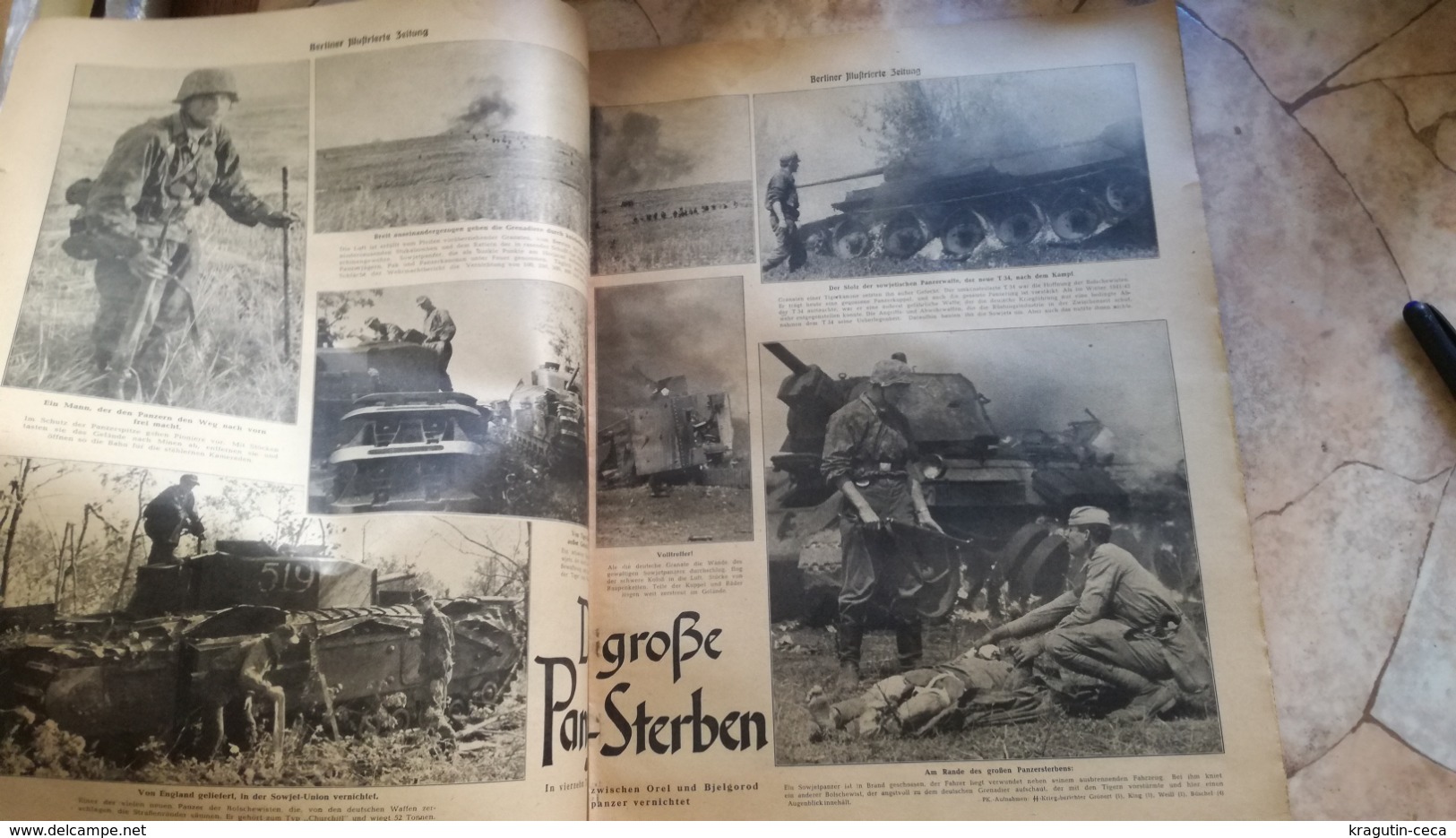 1943 WWII WW2 BERLINER ILLUSTRIERTE Zeitung NAZI GERMANY ARMY MAGAZINE MILITARY DEUTSCHE ÜBERRASCHUNG KUBAN BRÜCKENKOPF