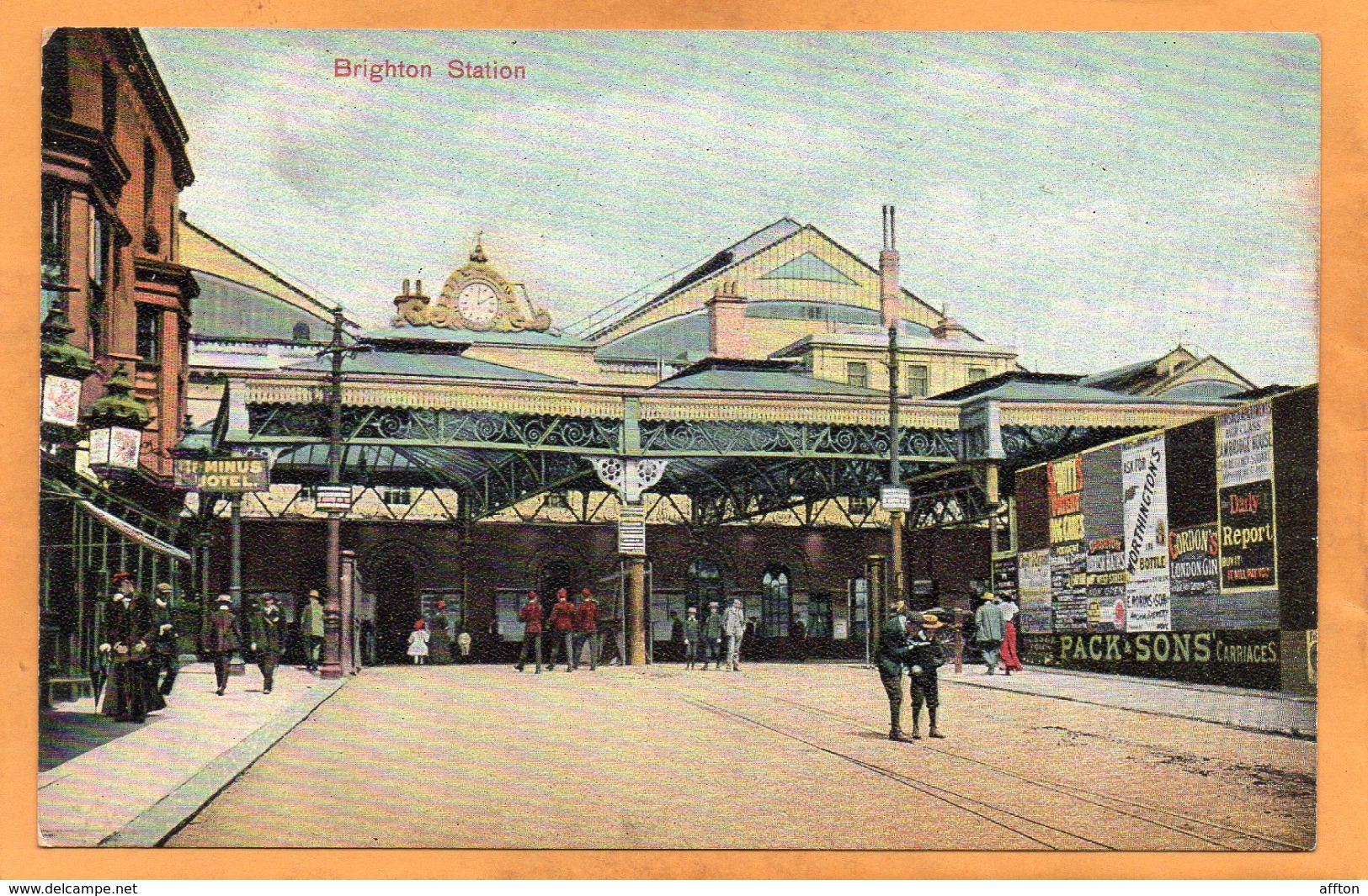 Brighton Station UK 1908 Postcard - Brighton