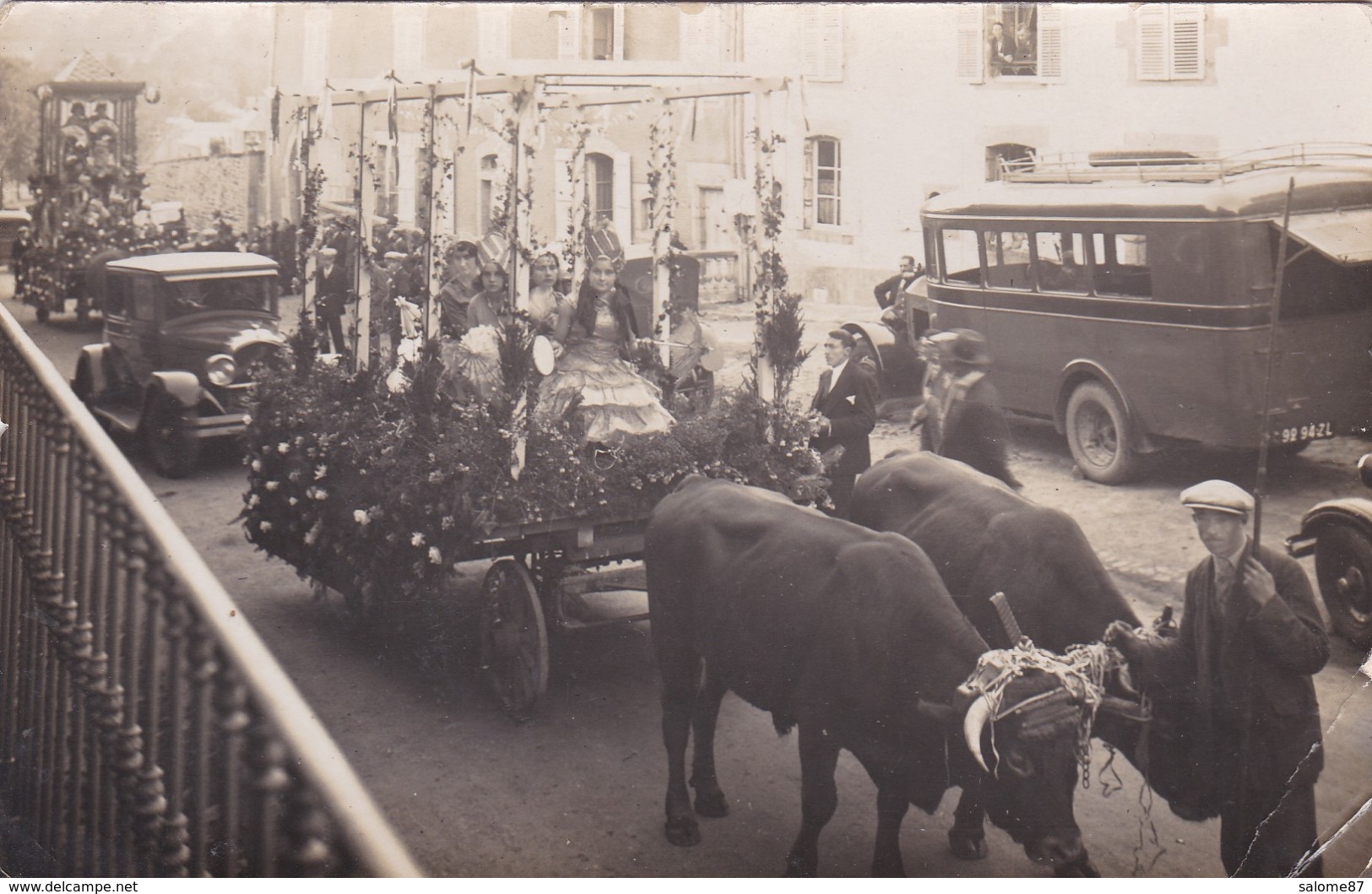 PHOTO  ATTELAGE VACHES - Autres & Non Classés