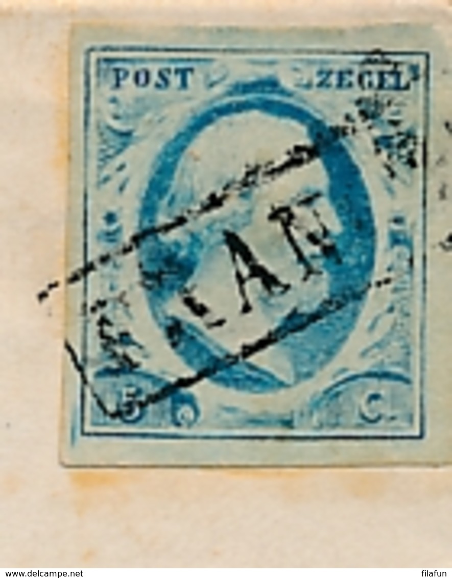 Nederland - 1863 - 5 Cent Willem III, 1e Emissie Op Omslag Lokaal Amsterdam - Brieven En Documenten