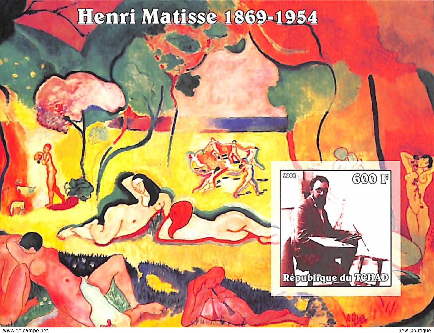 NB - [38003]SUP//ND/Imperf-Tchad 2002 - ND/Imperf - Célébrité, Peintre - Henri Matisse. - Tchad (1960-...)