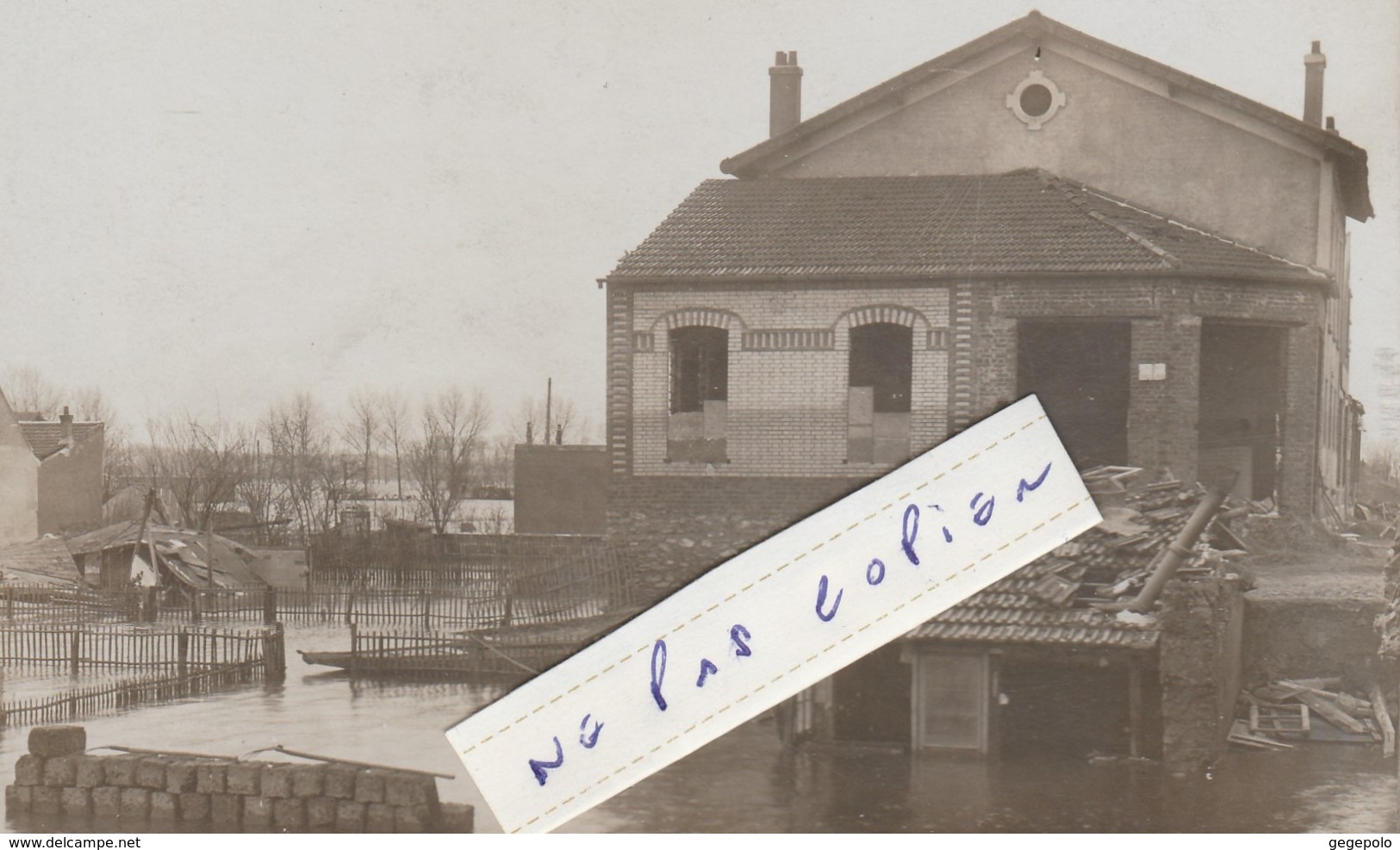 ALFORTVILLE - Ile Saint Pierre - Inondations De 1910 - Maison En Ruines  ( Carte-photo ) - Alfortville