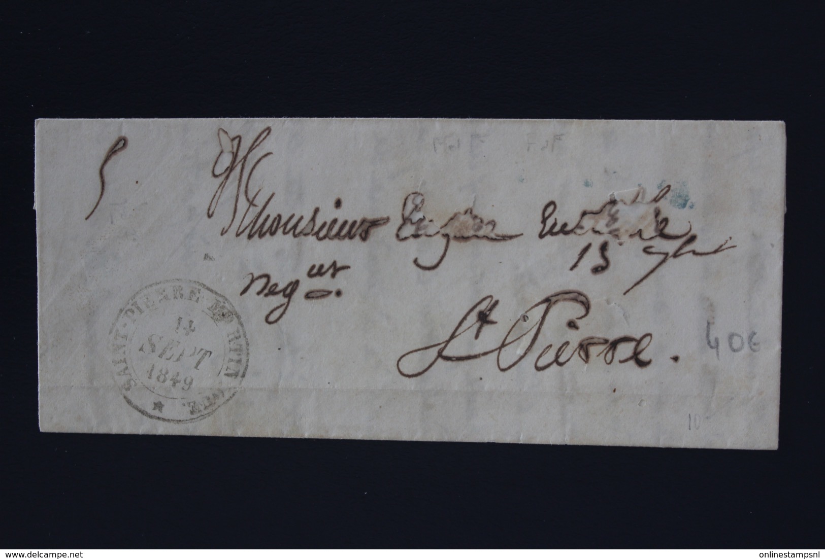 Martinique Cover 1849   St Pierre Local Used - Covers & Documents
