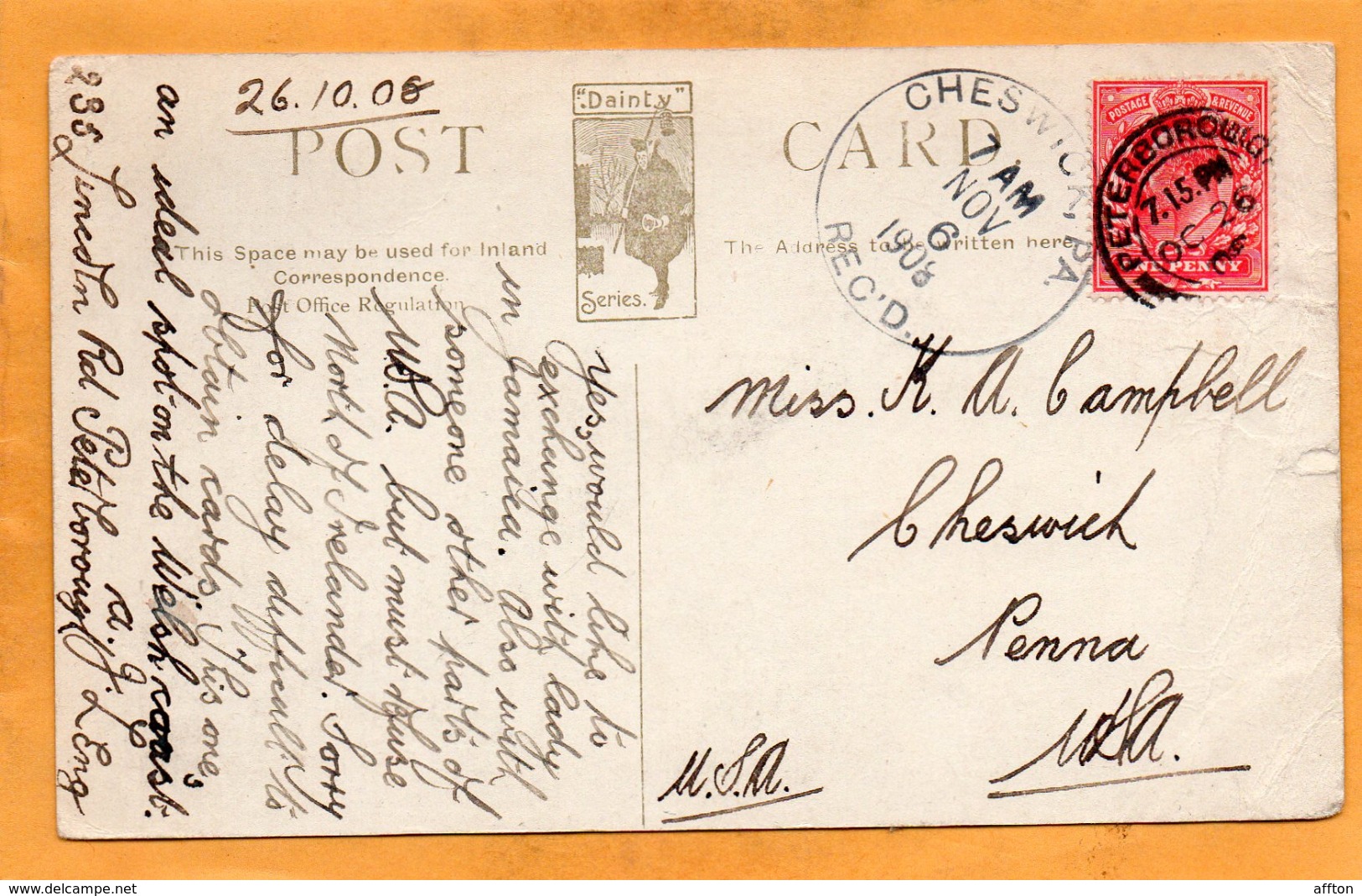 Llandudno UK 1908 Postcard - Other & Unclassified