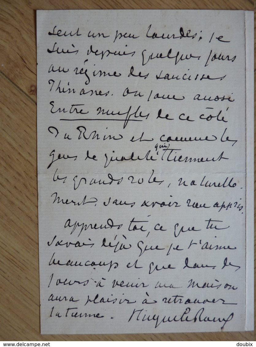 Hugues LE ROUX (1860-1925) Secrétaire Alphonse DAUDET. Journaliste. Colonies. AUTOGRAPHE