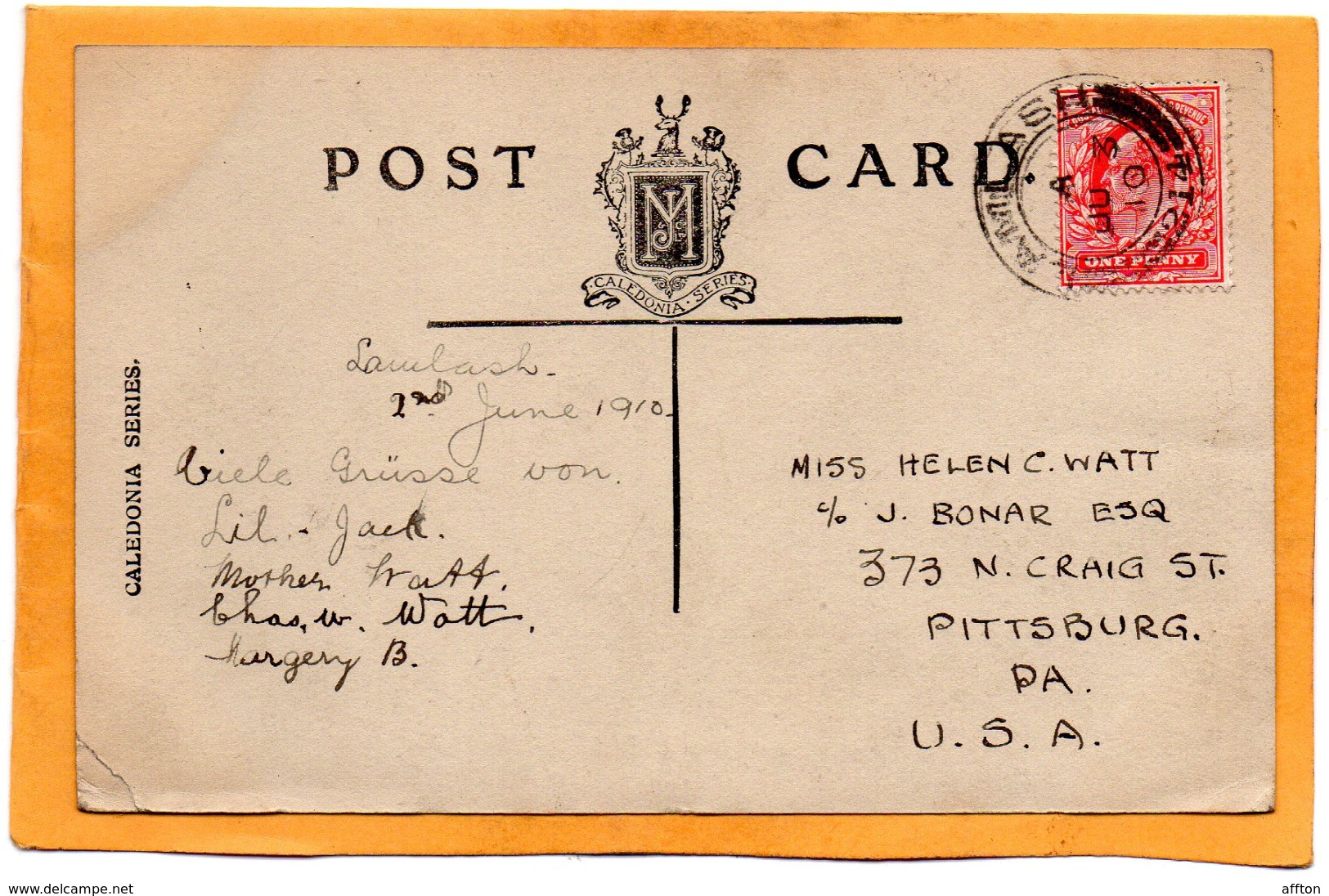 Lamlash Isle Of Arran UK 1908 Postcard - Ayrshire