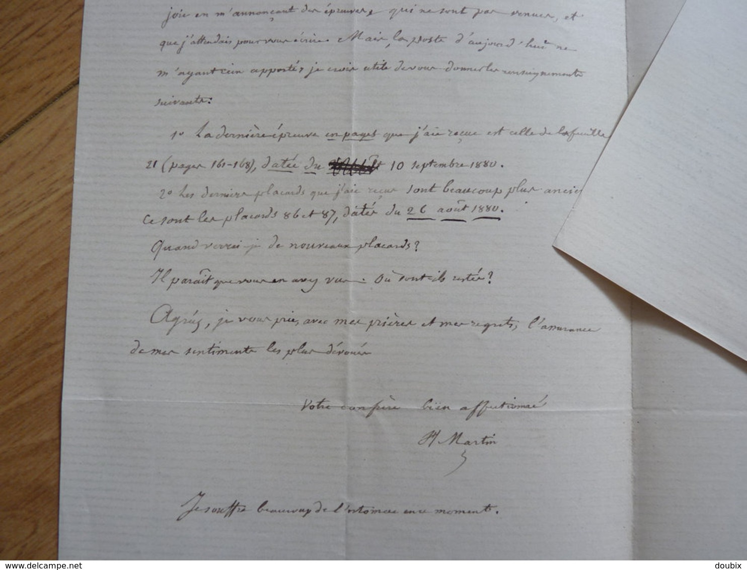 Thomas Henri MARTIN (1813-1884) Helleniste & PHILOSOPHE. RENNES. ACADEMIE Inscript. 3 X AUTOGRAPHE - Autres & Non Classés