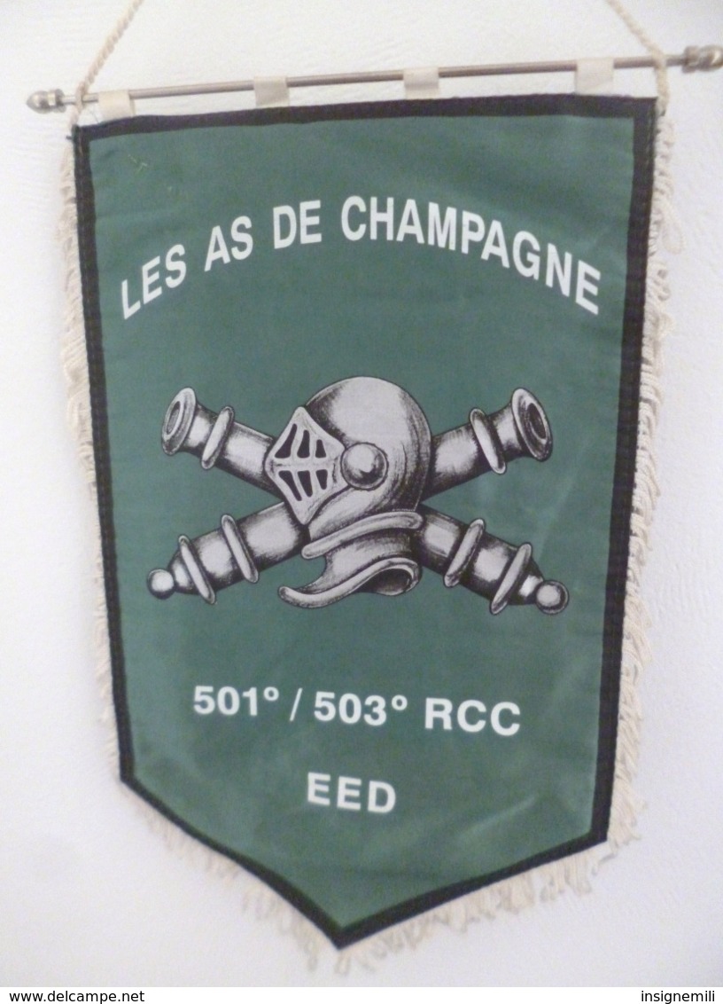 FANION 501°/503° RCC EED LES AS DE CHAMPAGNE - Drapeaux