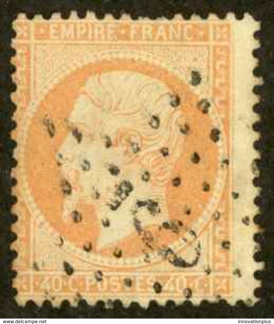 France Sc# 27 Used 1862-1871 40c Emperor Napoleon III - 1862 Napoleon III