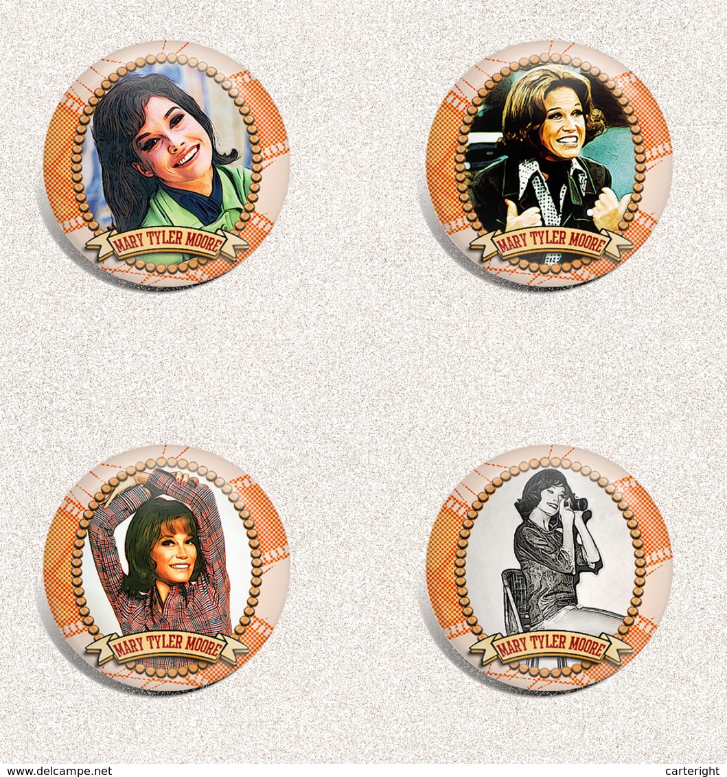 140 X Mary Tyler Moore Movie Film Fan ART BADGE BUTTON PIN SET (1inch/25mm Diameter) - Cinéma