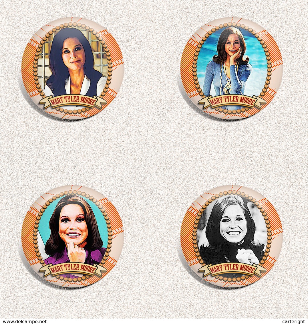 140 X Mary Tyler Moore Movie Film Fan ART BADGE BUTTON PIN SET (1inch/25mm Diameter) - Cinéma