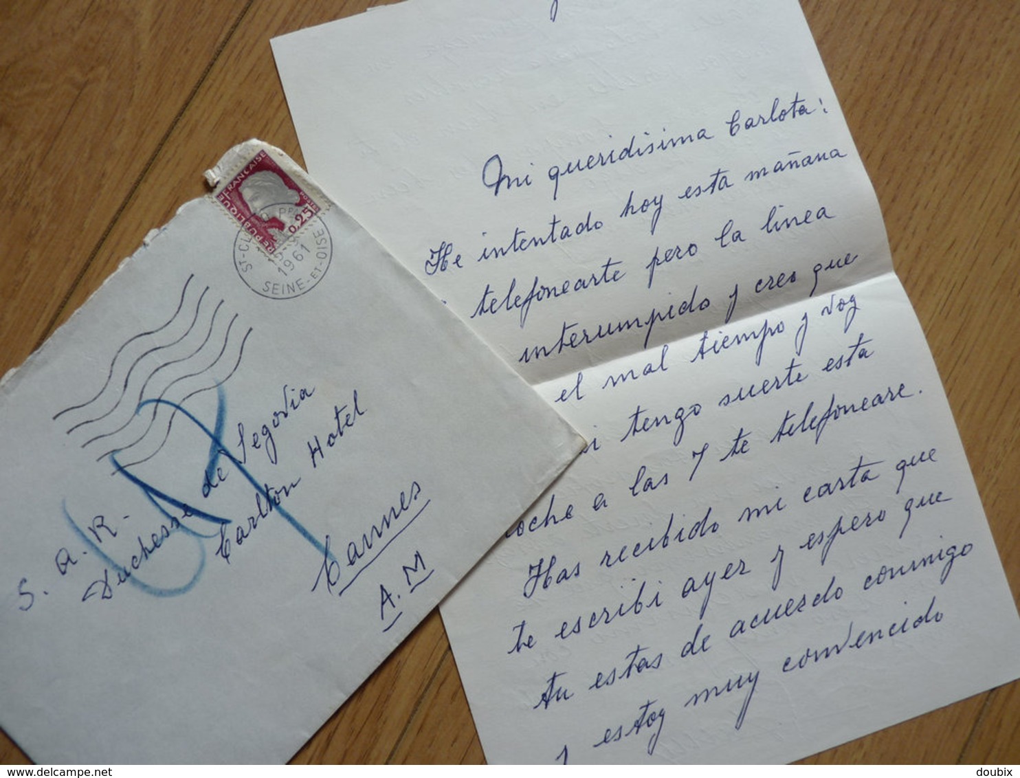 Prince Jacques De BOURBON (1908-1975) Fils ROI ESPAGNE Alphonse XIII Spana. AUTOGRAPHE - Autres & Non Classés