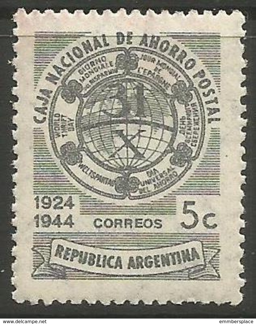 Argentina - 1944 World Savings Day MNH **     Sc 521 - Unused Stamps