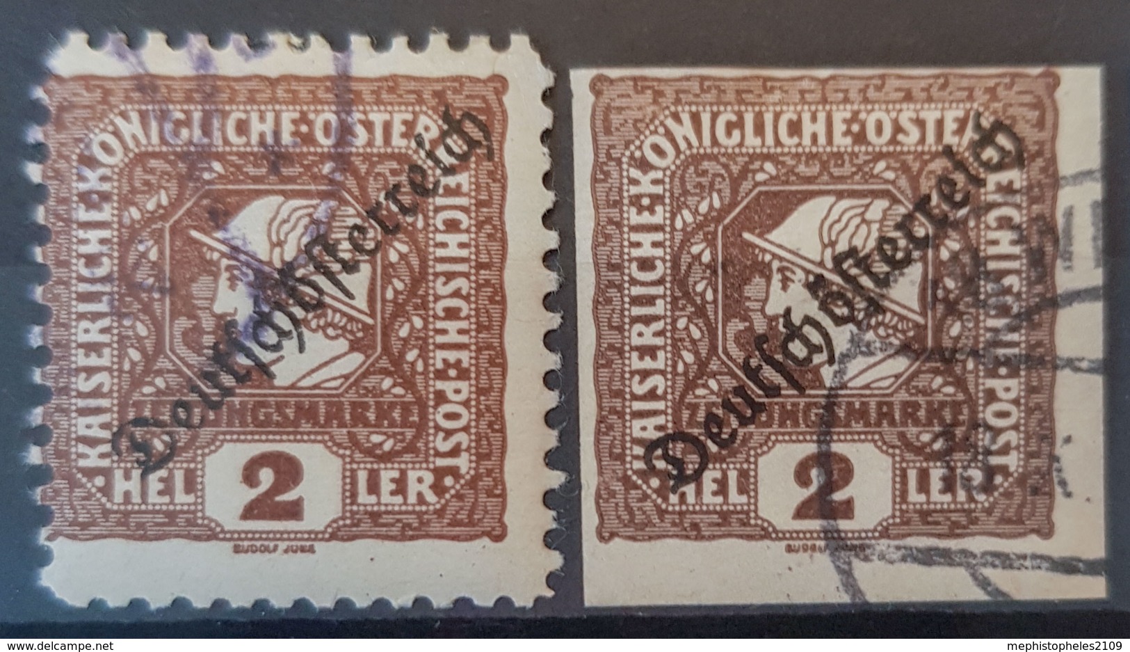 AUSTRIA 1919 - Canceled - ANK 247b - Privatzähnung - Journaux