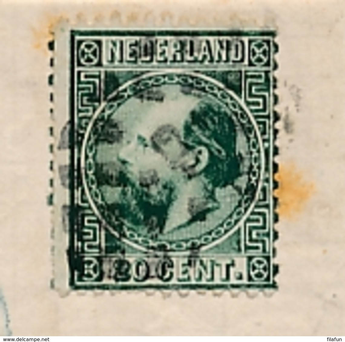 Nederland - 1872 - 20 Cent Willem III, 3e Emissie Op Omslag PD Van Amsterdam Naar Paris / France - Briefe U. Dokumente