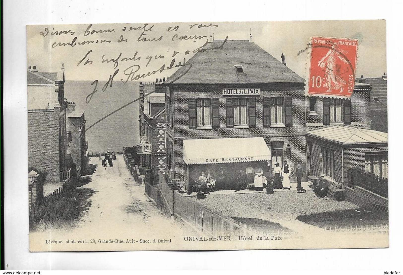 80 - ONIVAL-sur-MER - Hôtel De La Paix - Onival