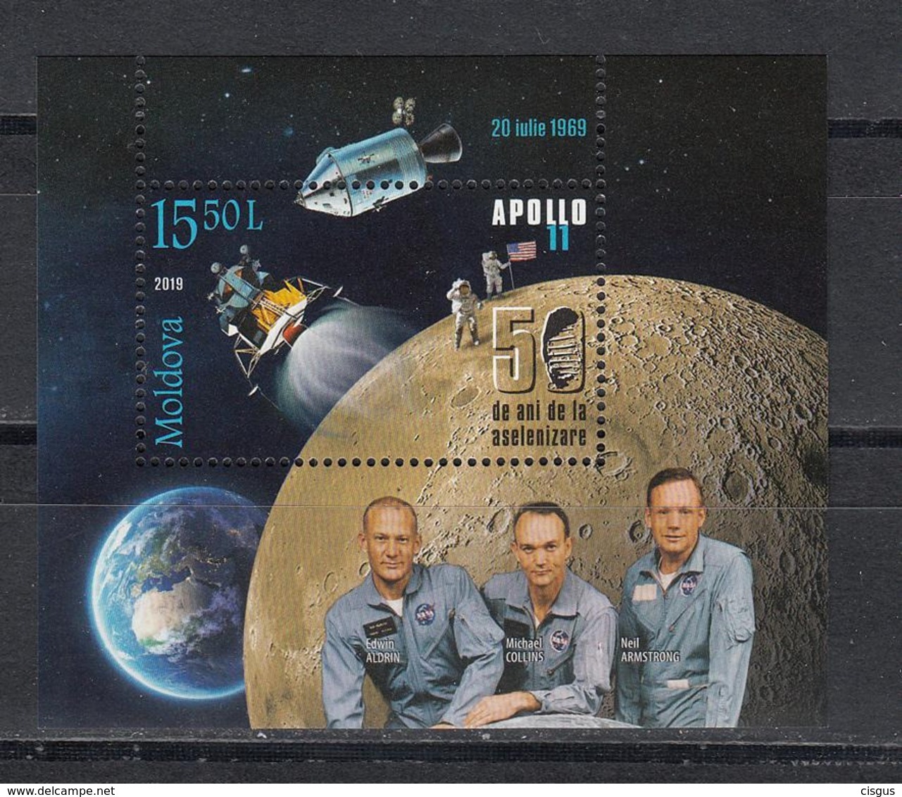 Moldova Moldawien MNH** 2019   Mi 1112 Bl.83 Moonlanding - Moldawien (Moldau)