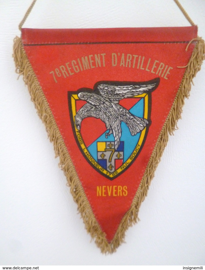 FANION 7° RA REGIMENT D' ARTILLERIE NEVERS - Fabricant ORIFLAM - Bandiere