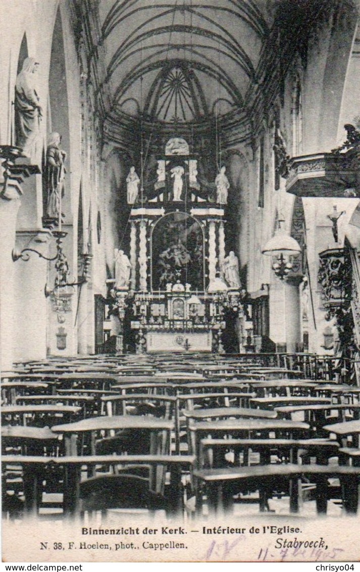 99Av   Belgique Stabroeck Binnenzicht Der Kerk Interieur De L'église - Stabroek