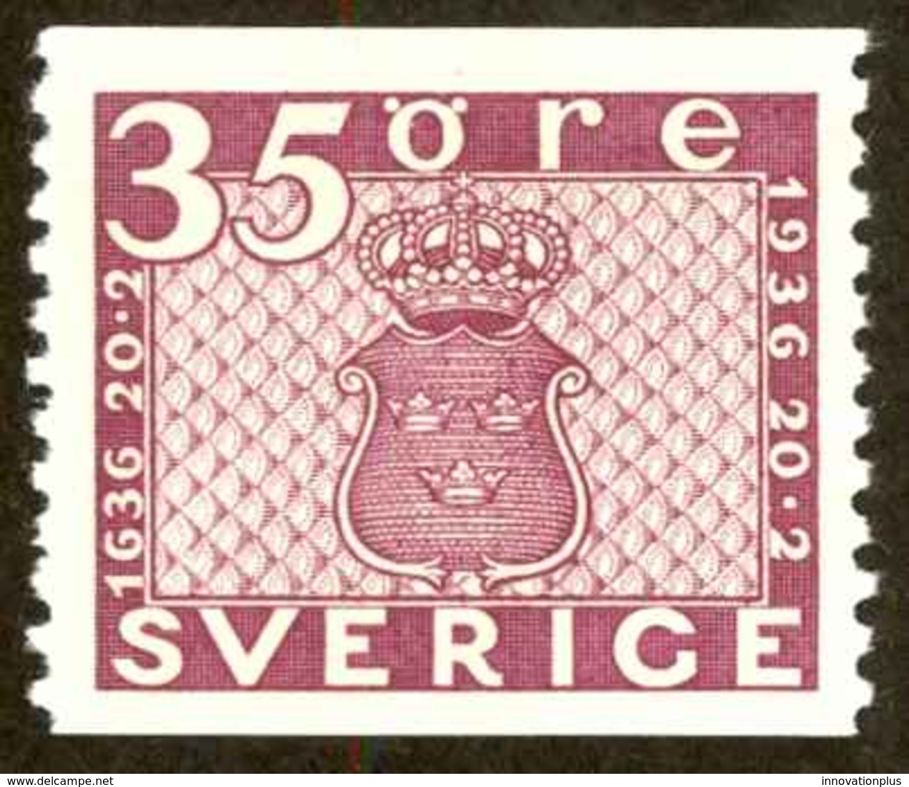 Sweden Sc# 257 MNH Coil 1936 35o Plum Definitives - Unused Stamps