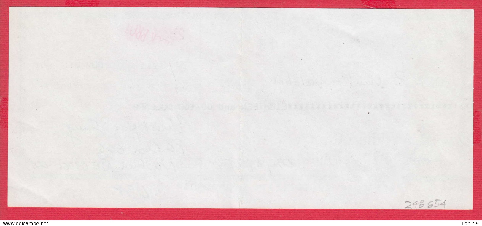 248654 / PERSONAL MONEY ORDER , Middlesex Savings Bank , NATICK , MA , Chèque Cheque Check Scheck - Cheques En Traveller's Cheques