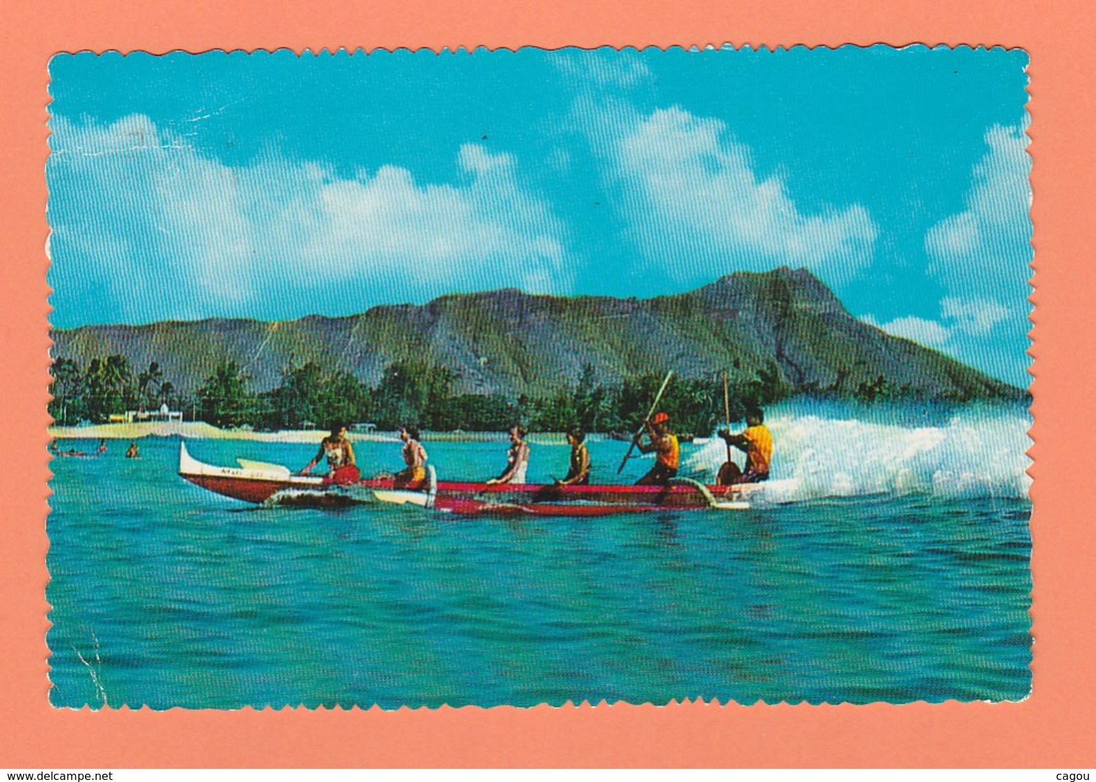 CARTE PUB PENTOTHAL SODICO OUTRIGGER CANOE WAIKIKI DE 1956 SANS TIMBRE HONOLULU HAWAII - Non Classés