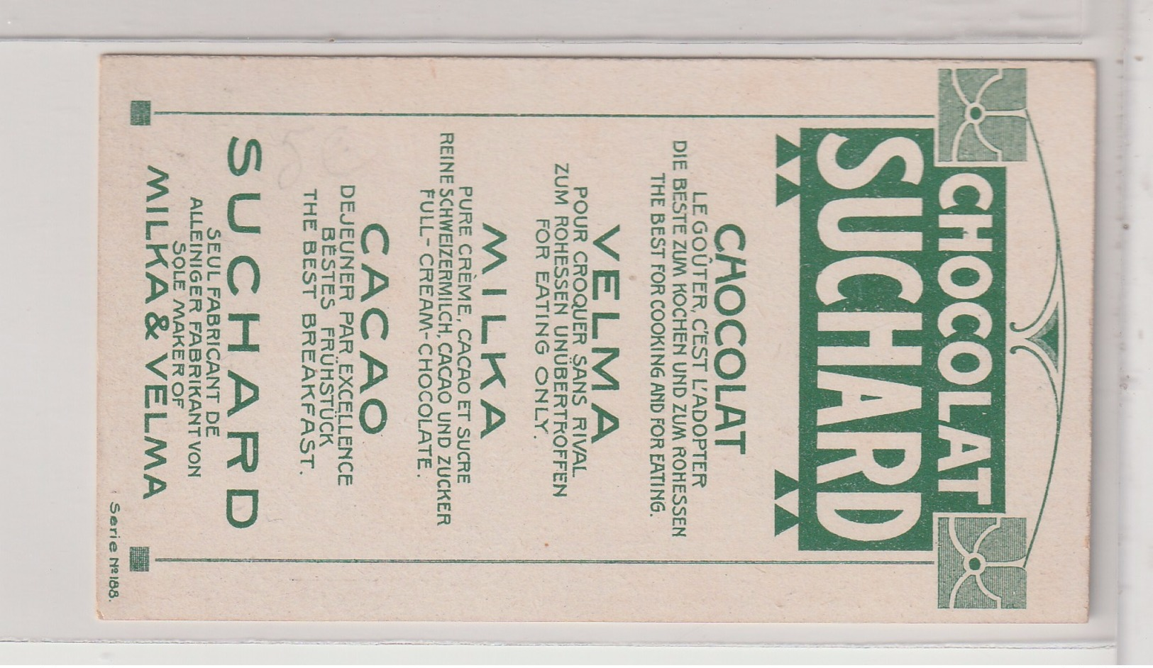 CHROMOS  - CHOCOLAT SUCHARD - Suchard