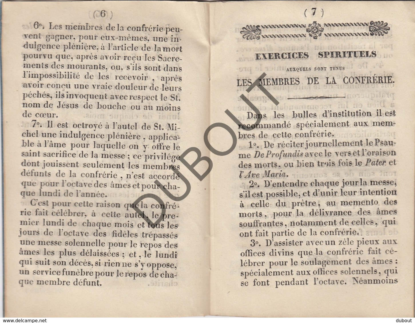 TIENEN/TIRLEMONT Notice Abrégée Fidèles Trépassés St Germain 1839 Drukkerij Merckx-Mertens (R75) - Oud