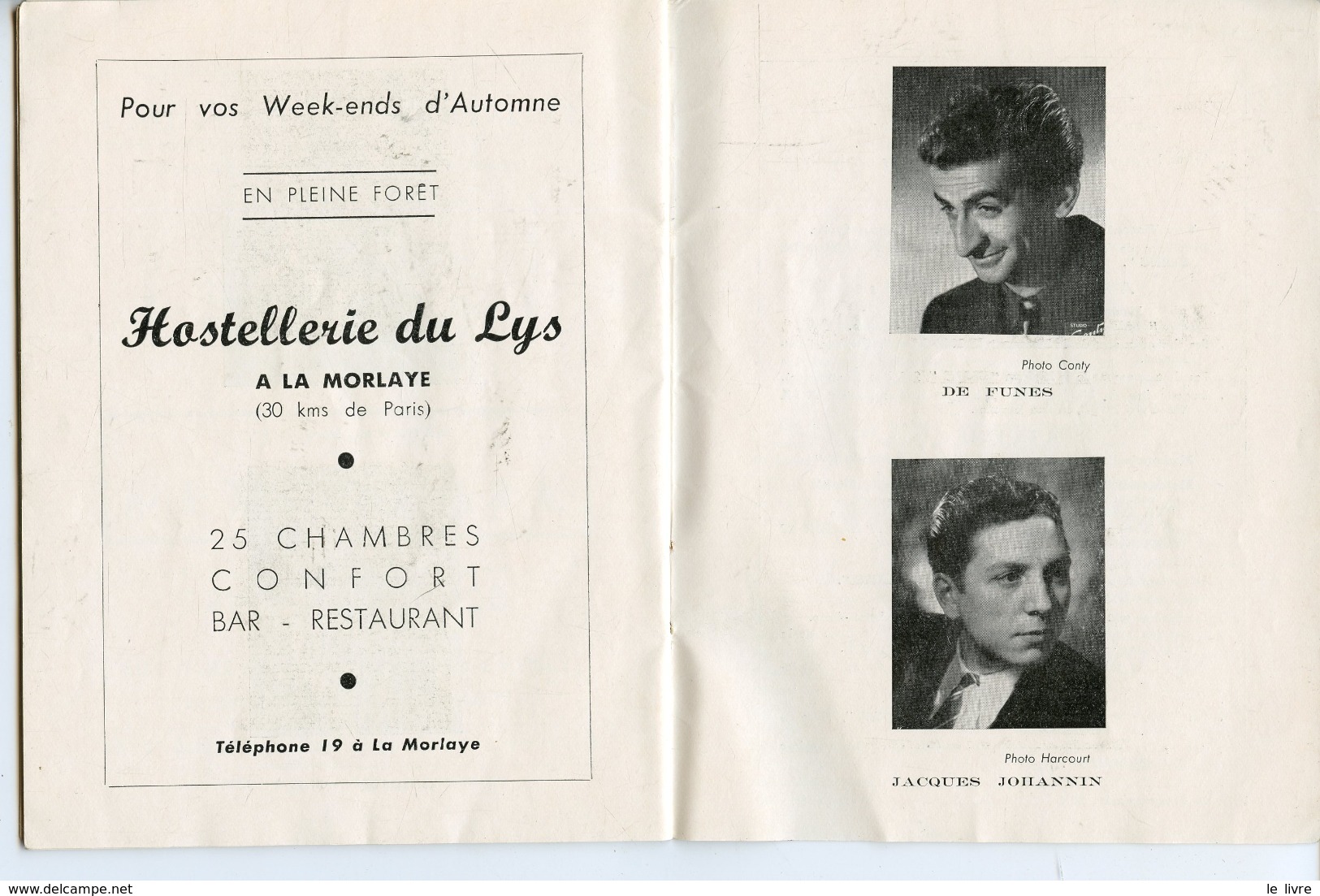 PROGRAMME THEATRE EDOUARD VII 1949 UN TRAMWAY NOMME DESIR COCTEAU ARLETTY YVES VINCENT DE FUNES IVERNEL - Programas