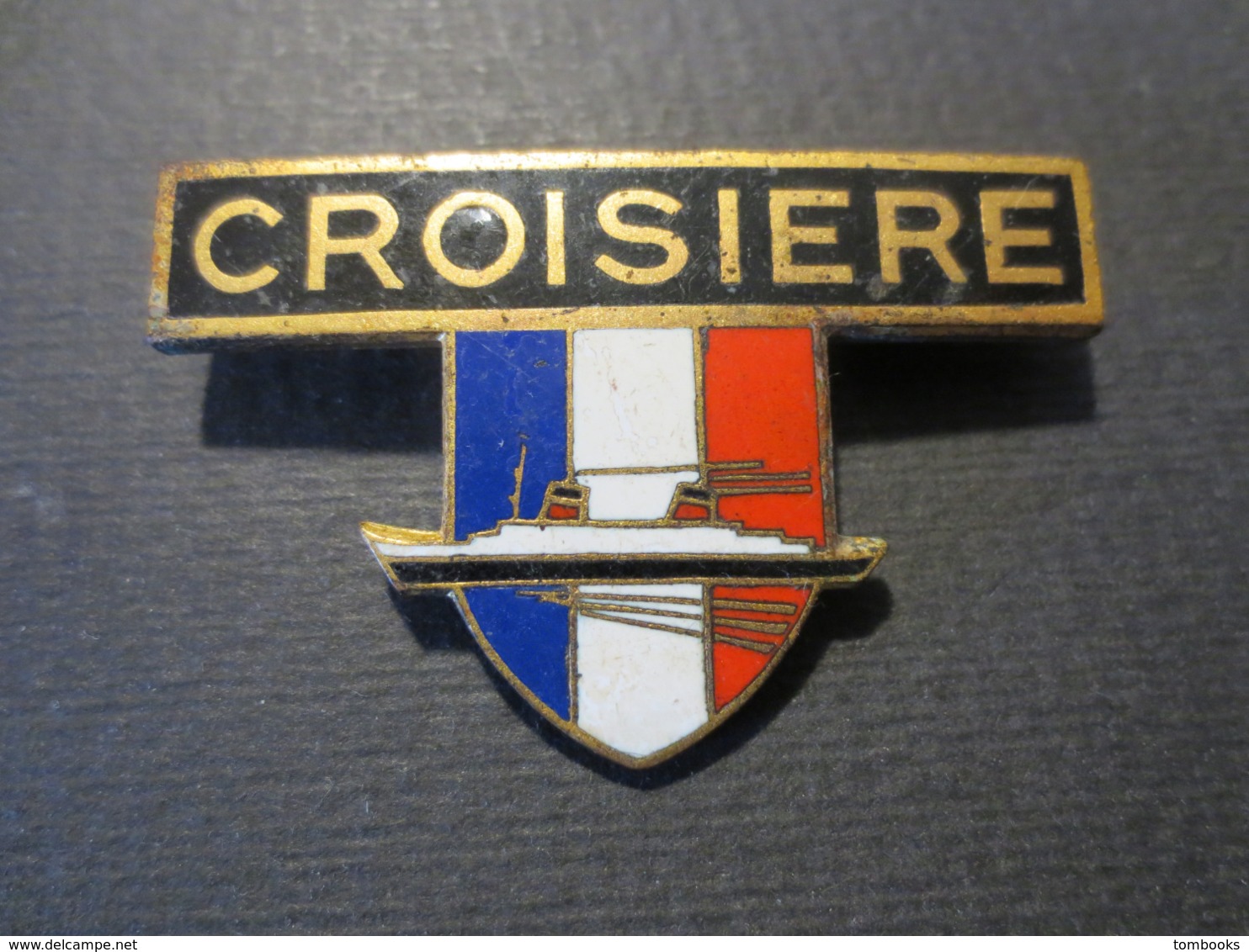 Paquebot France - Insigne émaillée De Croisière Ancien  - Peu Commun - - Sonstige & Ohne Zuordnung