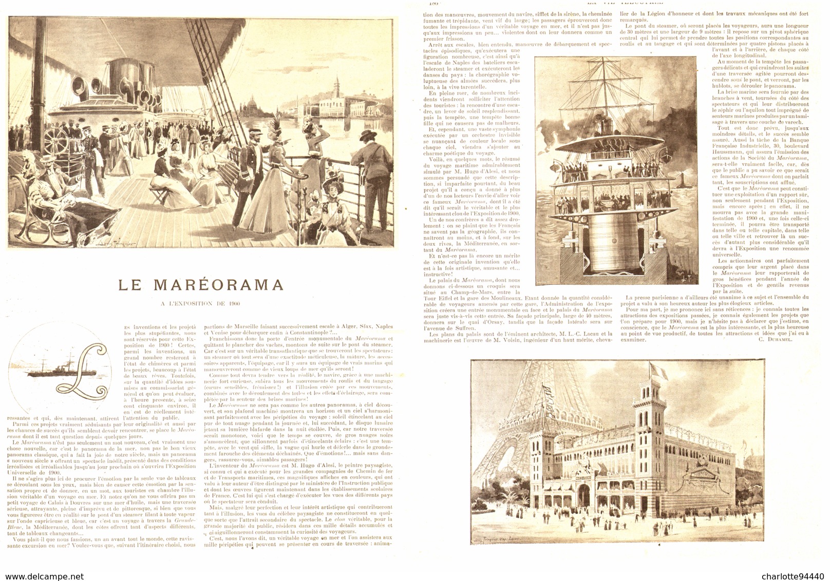 LE MAREORAMA  à  L'EXPOSITION De 1900    1899 - Other & Unclassified